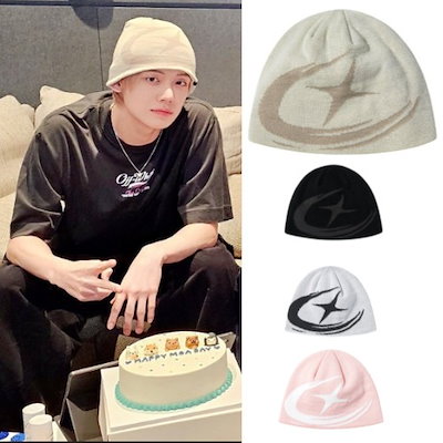[TXTヨンジュン着用] SYMBOL UNCUFFED BEANIE ニット 韓国 帽子 TXTヨンジュン着用GOTTER GALLERYのSYMBOL UNCUFFED BEANIE