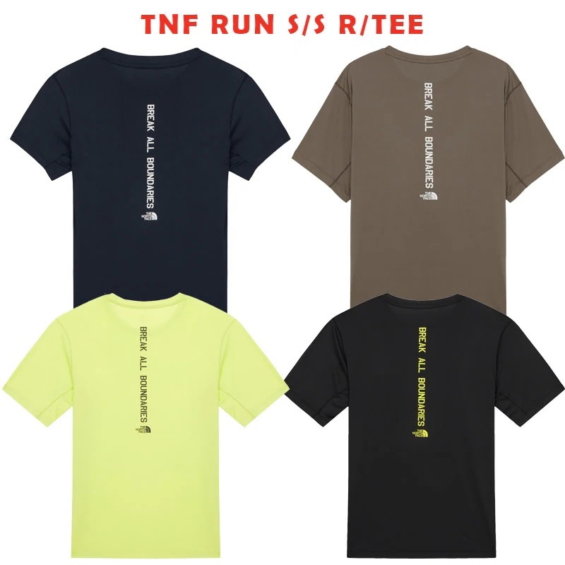 韓国正規品保証 関税負担なしNT7UR19A TNF RUN S S R TEEイリー 基本 着装 男子 女子 人気 韓国 ファッション 男女共用 アウトド
