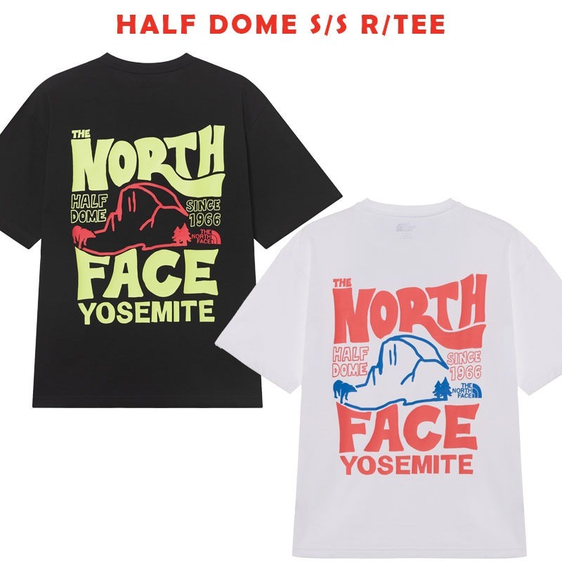 韓国正規品保証 関税負担なしNT7UR07J HALF DOME SS RTEEデイリー 基本 着装 男子 女子 人気 韓国 ファッション 男女共用 アウトドア