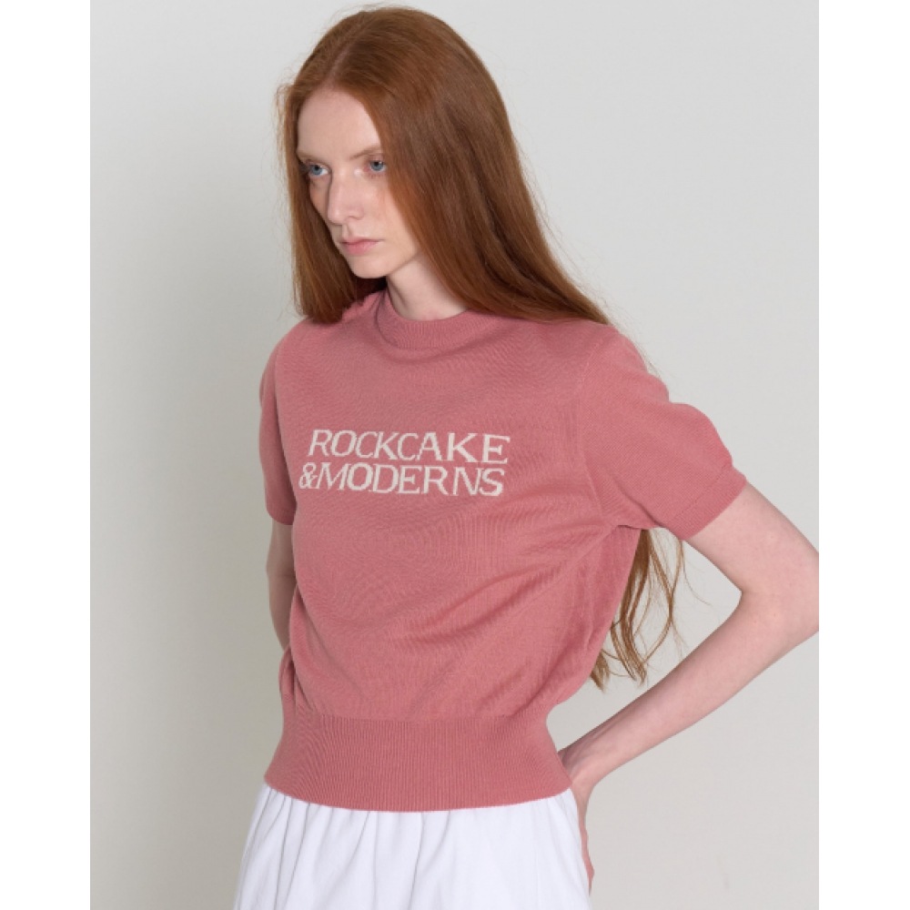ROCKCAKE モダンズロゴニット-ピンク