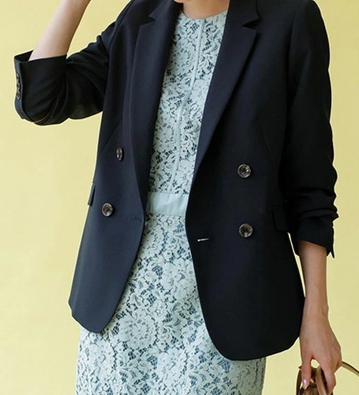 [最安値挑戦]！ダブルブレストジャケット レディース 秋 コート ジャケット M-3L