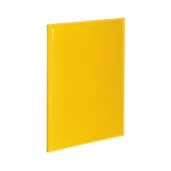 （まとめ）コクヨ ポケットファイルα（ノビータα）固定式 A4タテ 6ポケット 背幅3mm 黄 ラ-NF6Y 1セット（10冊）(×5セット)