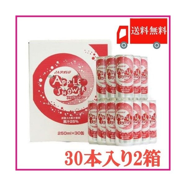 JAアオレン アップルシャワー 250ml缶 60本 (30本入2ケース)