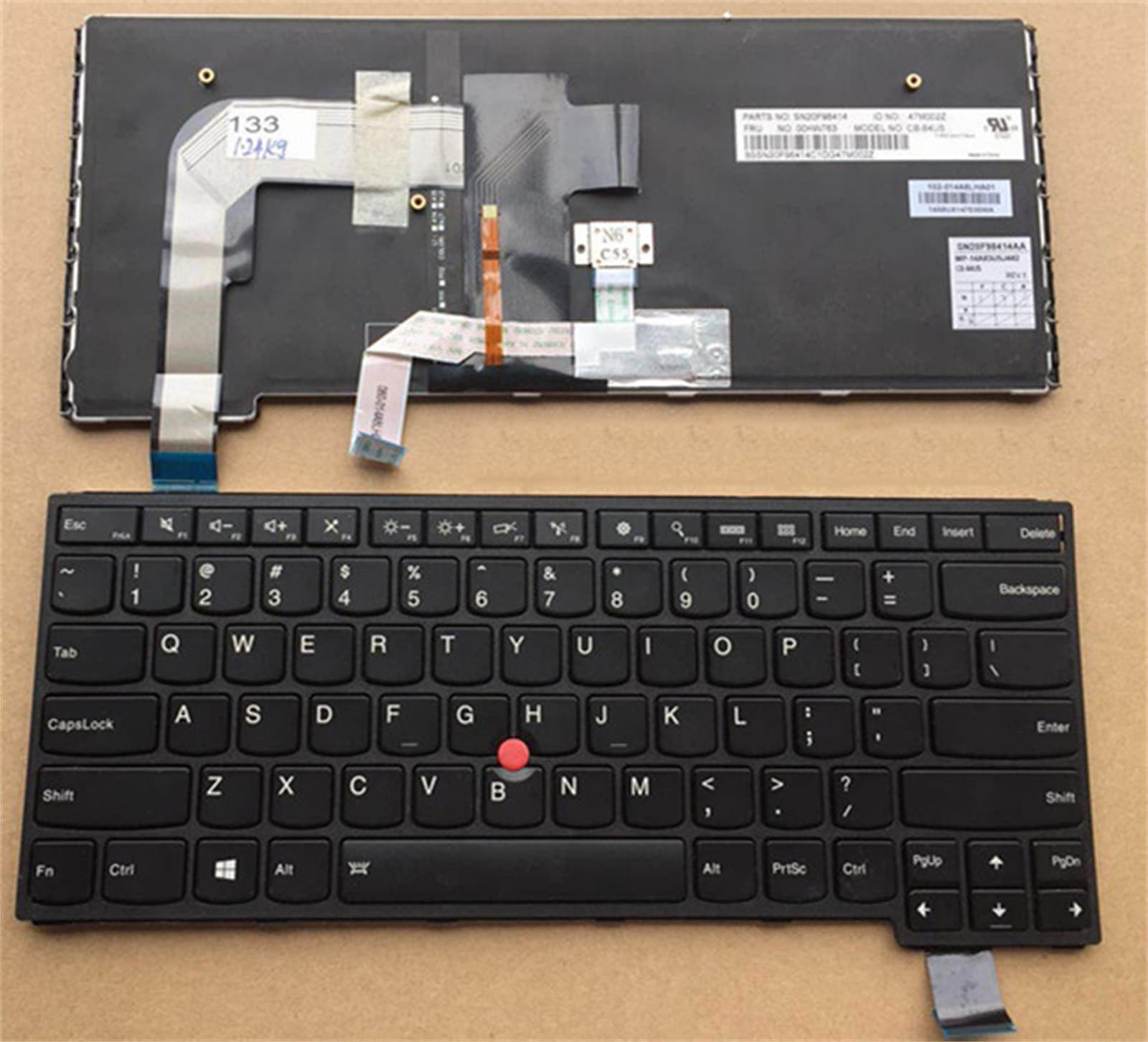 ノートパソコンキーボード YOGA 14 S3 YOGA 460 P40 対応 LENOVO ノートとの互換性あり ノート修理交換用英語キーボード バックライト付