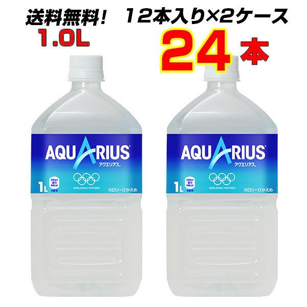 アクエリアス 1.0L PET 24本(12本×2ケース) まとめ買い 1リットル 熱中症対策 水分補給 コカコーラ社直送 まとめ買い