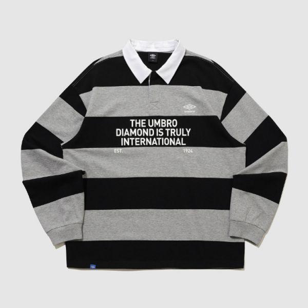 ストライプ ラグビー Tシャツ ブラック UR121CTL11BLK 930979