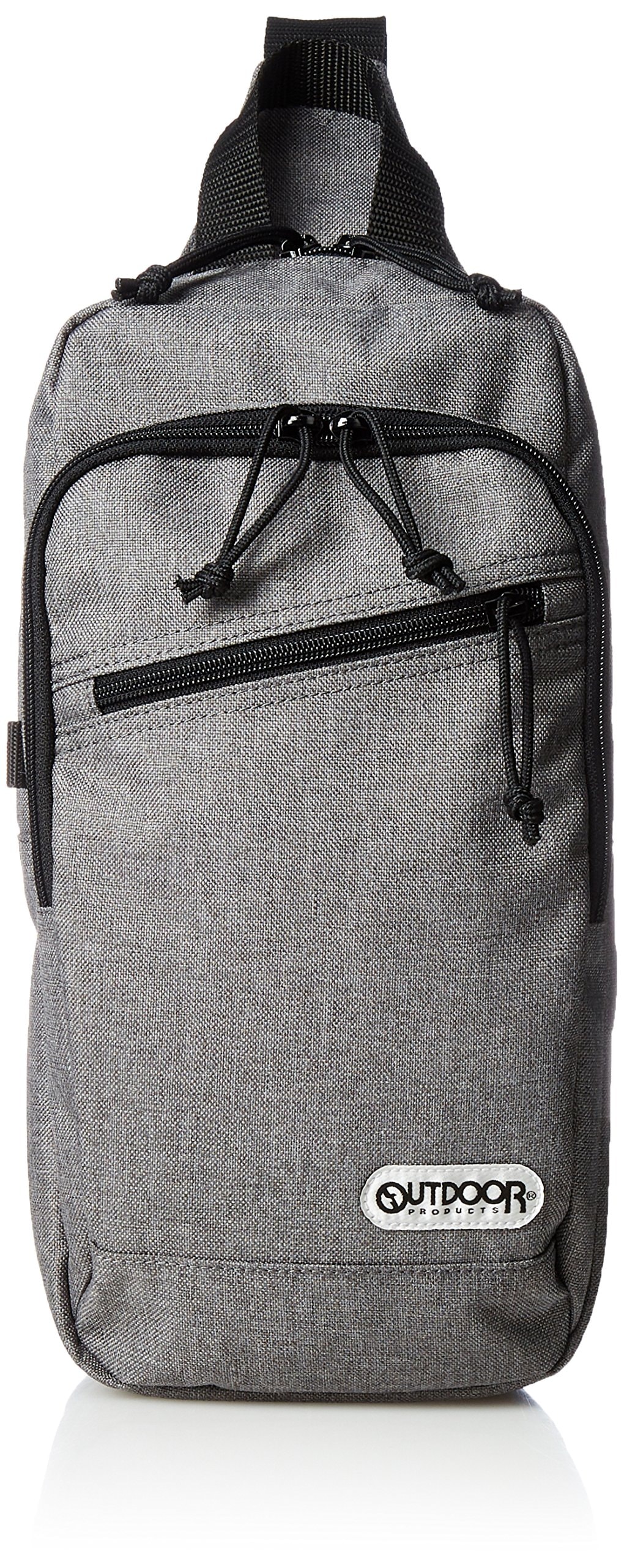 [アウトドアプロダクツ] ショルダーバッグ ヘザーテクス 縦型 大容量 斜め掛け ワンショルダー 杢グレー