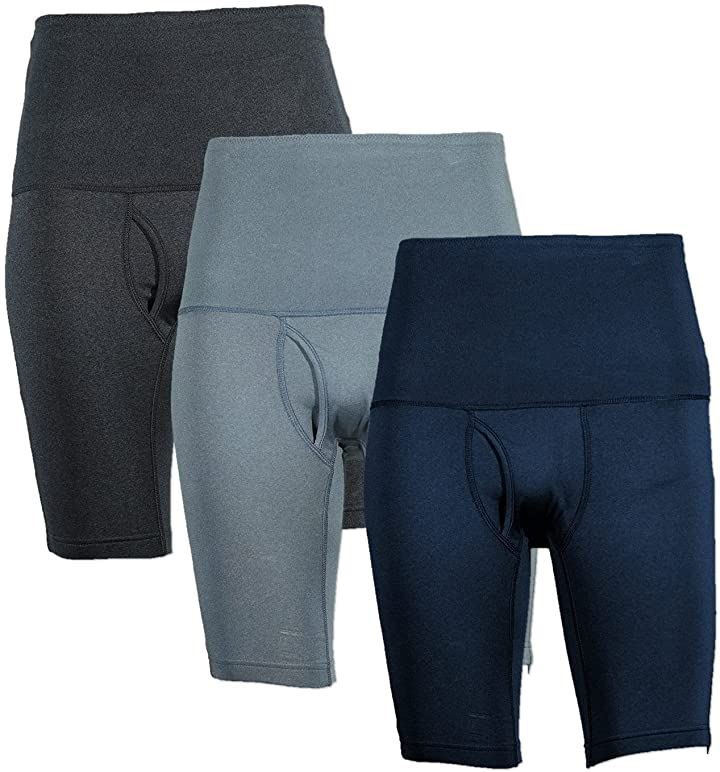 腹巻きパンツ ボクサーパンツ 腹巻パンツ メンズ ファッション 下着 インナー ウェア セット 大人 男の子 (3枚組3色ロングタイプ, M)