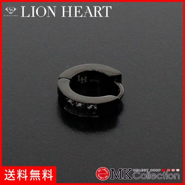 ピアス メンズ 正規品 LION HEART アクセサリー ミニフープピアス 片耳 ブラック LHM
