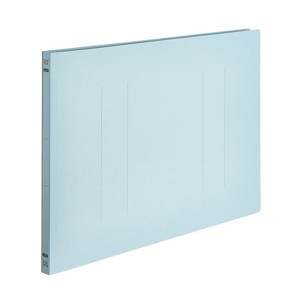 （まとめ）TANOSEEフラットファイルE(エコノミー) A3ヨコ 150枚収容 背幅18mm ブルー 1パック(10冊) (×3セット)