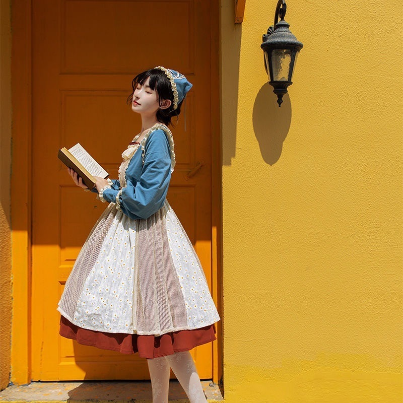 全種送頭巾ロリータスカート古城奇縁opオリジナルデザイン洋服刺繍モデル