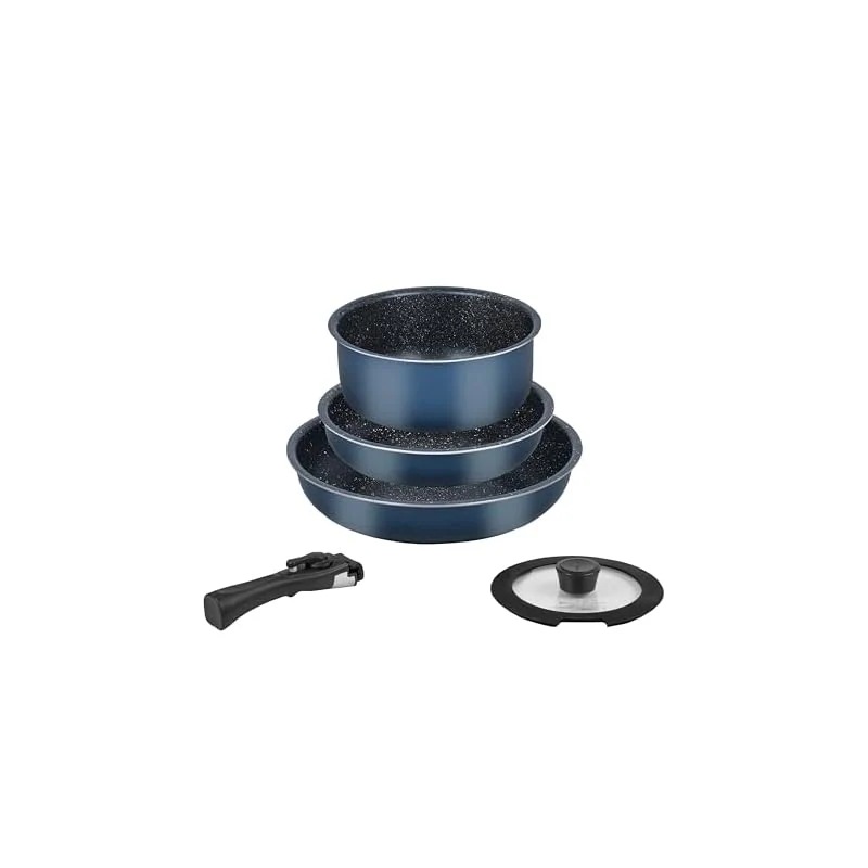 【即納】パール金属 フライパン 鍋 5点セット IH対応 マーブルコート 取っ手のとれる 金属ヘラOK オーブン調理OK フライパン20cm フライパン26cm マルチポット18cm ガラス蓋18cm