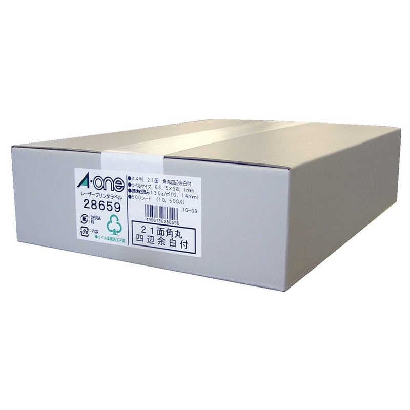 エーワン　ラベルシールレーザープリンタ(A4サイズ21面500枚)　28659 11,678円