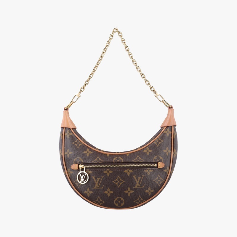 ループモノグラム/ブラウン系×ブラウンPVCコーティングキャンバスM81098ICチップ中古