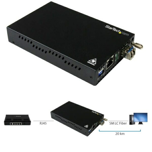 StarTech.com [ET91000SM20] ギガビットイーサネット対応光メディアコンバータ