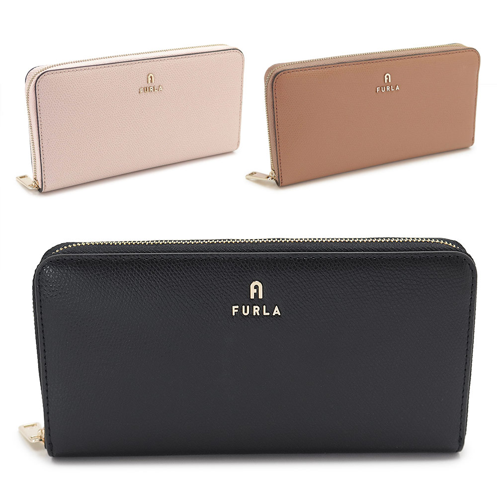 長財布 レディース CAMELIA WP00322 ARE000 カメリア ジップアラウンド XL ラウンドファスナー レザー 単色 バイカラー