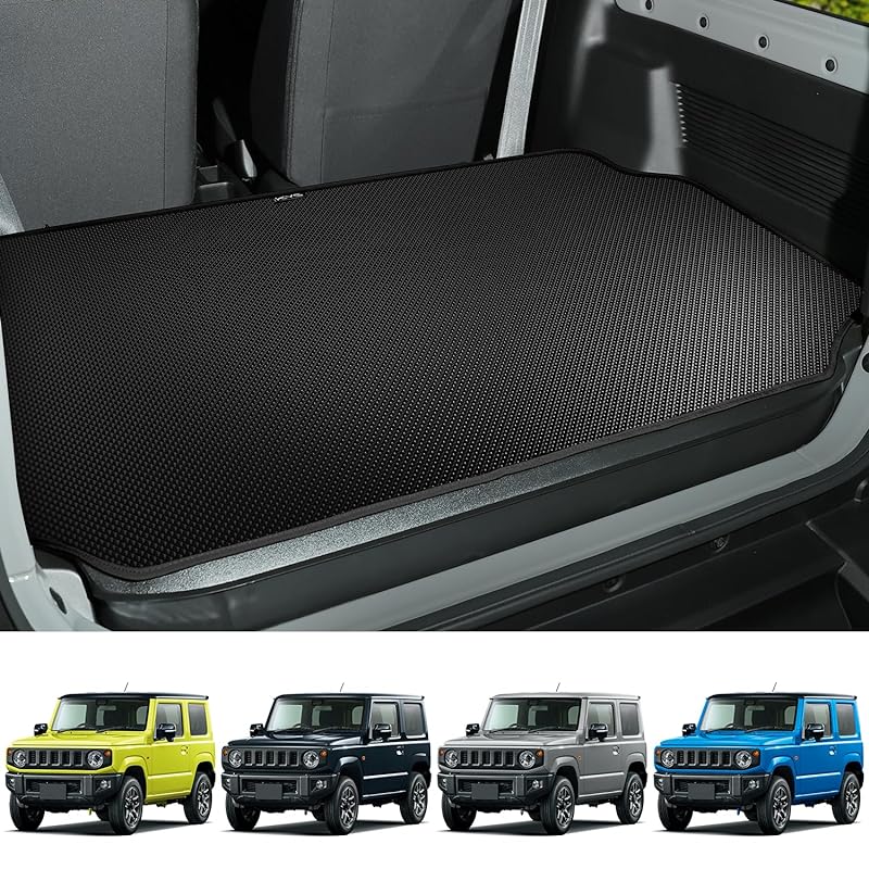 KYG ラゲッジマット 新型ジムニー[JB64W]/ジムニーシエラ[JB74W]用 防キズ 防水 防汚 滑り止め ブラック