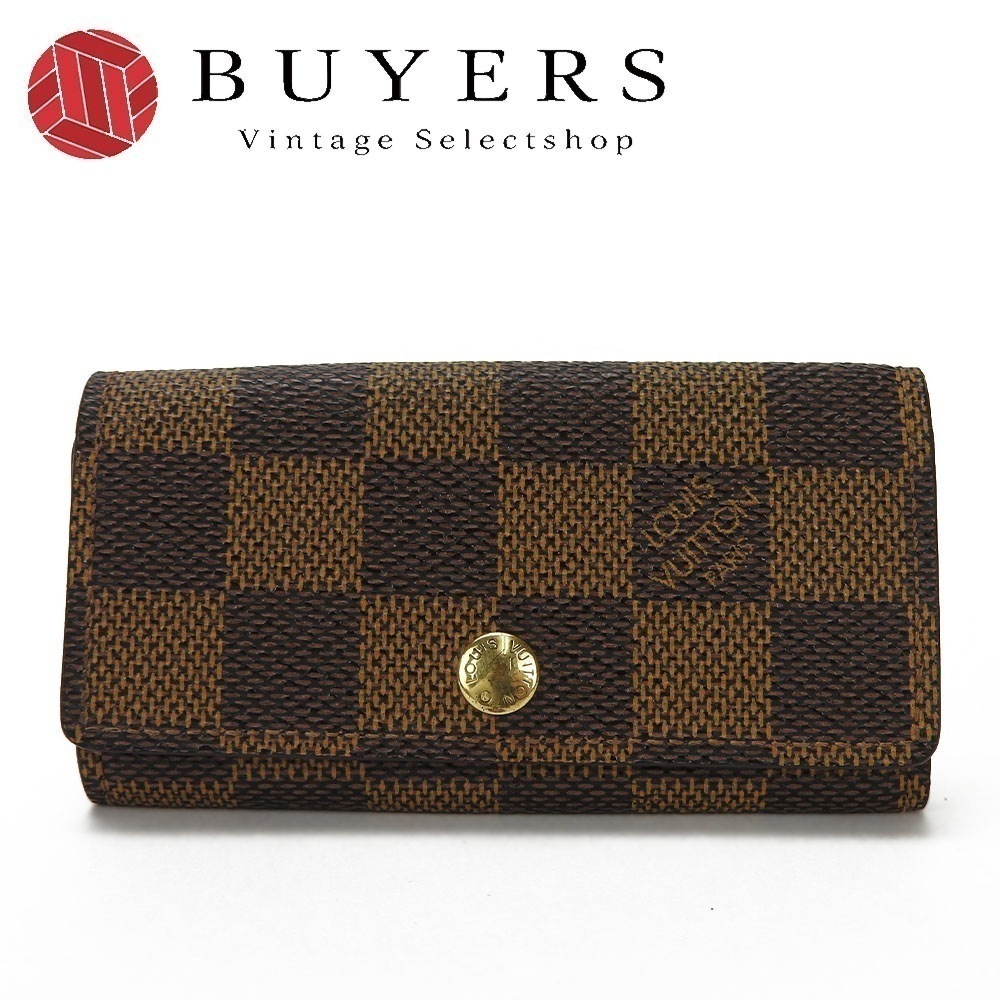 中古 ルイヴィトン キーケース ダミエ N62631 ミュルティクレ4 LV メンズ レディース 男性 女性 ユニセックス 4連 小物 普段使い LOUIS VUITTON Damier kye c