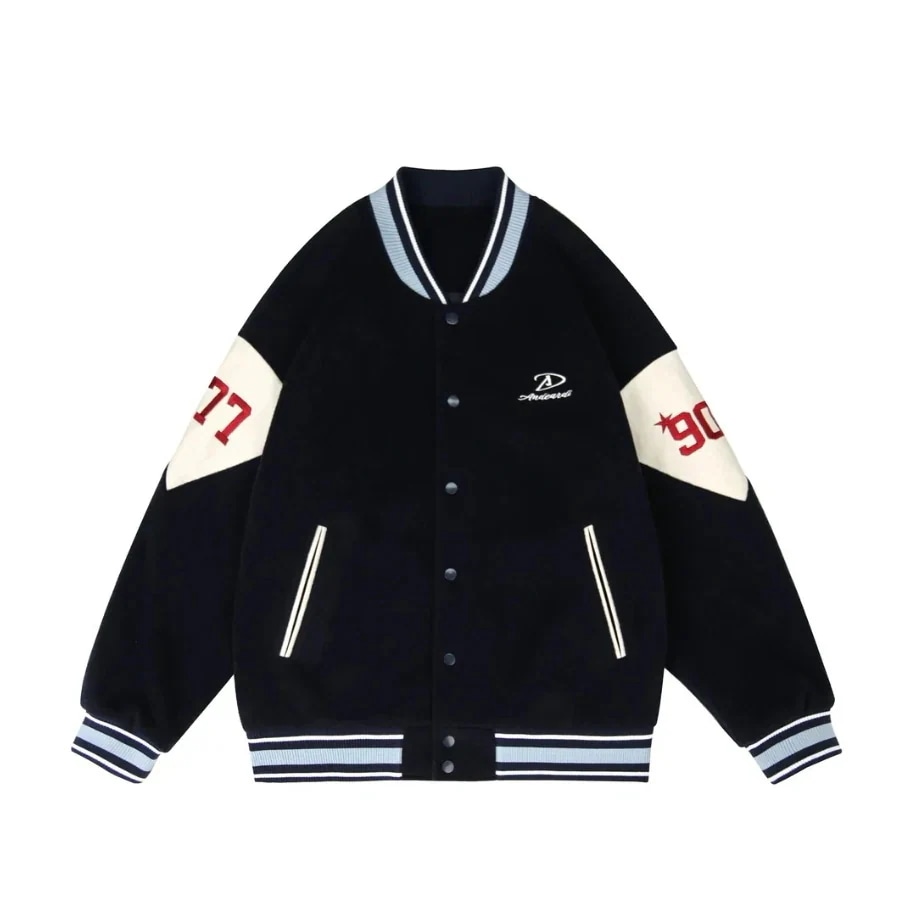 野球カプセル ジャケット トップス 2025 秋 冬 カップルウェア アメリカン 刺繍 PUパッチワーク ジャケット エンブロイダリーヴァーシティジャケット
