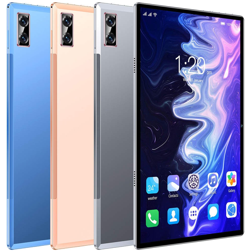 10.1インチHDタブレット新型ゲームネット授業学習オフィスWiFiデュアルカードAndroid 12 Wifi Bluetooth 5.0 5GデュアルカードSIM GPS 12GB+512Gメモリ