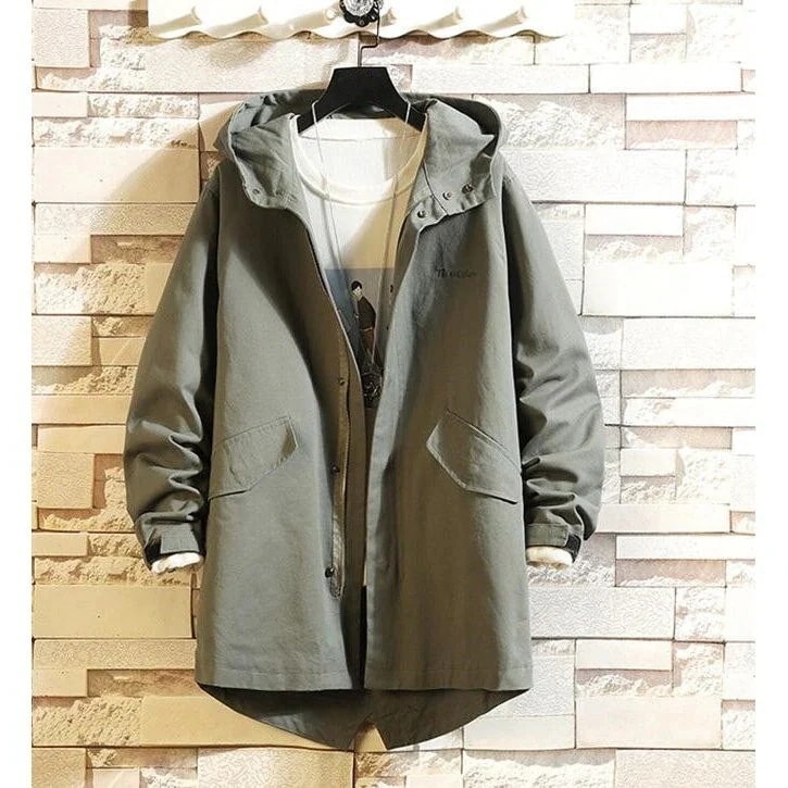2023新型トレンチコート メンズ スプリングコート カジュアル ジャケット アウター コート 細身 秋 冬30%までに制限