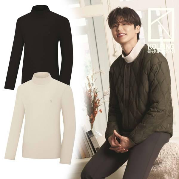 メンズ冬ソフトな着心地の裏起毛タートルネック半袖Tシャツ KWT4586M タミア