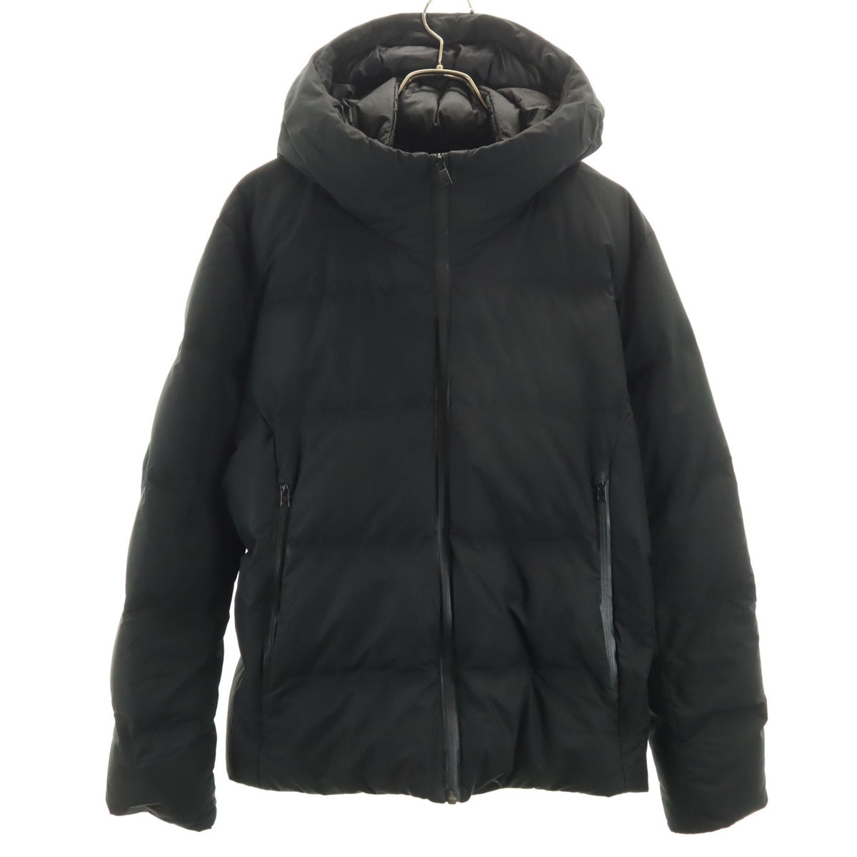 シームレス ダウンジャケット M ブラック 3Dカット メンズ 古着