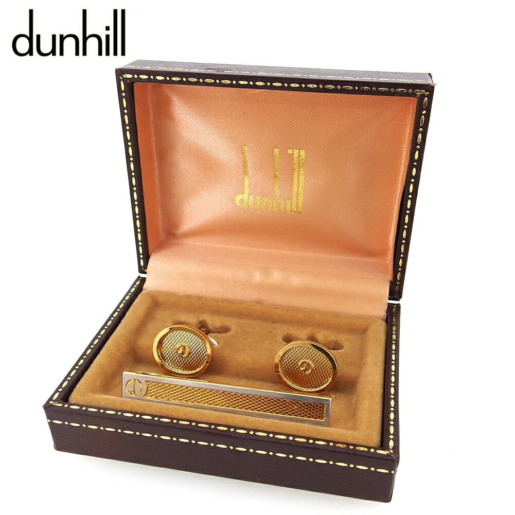 ダンヒル カフス タイピン カフリンクス ネイクタイピン メンズ dマーク 2アイテムセット dunhill 中古