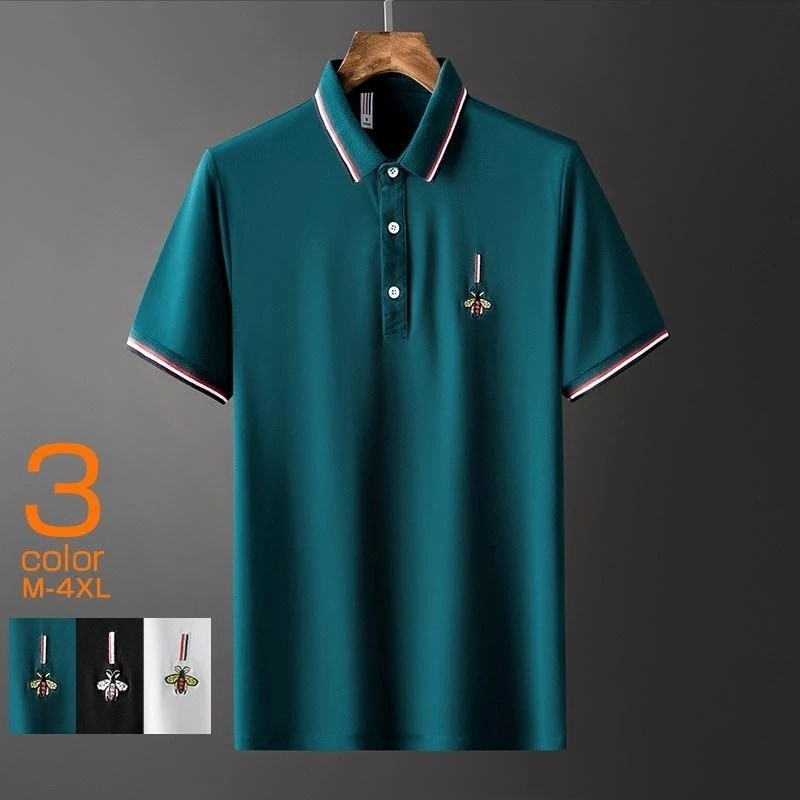【急速出荷】ポロシャツ メンズ ポロシャツ ポロシャツ 在庫処分 メンズ メンズ 半袖 刺繍 配色 ライン入り クラシック ストレッチ シンプル カジュアル トップス 春 夏