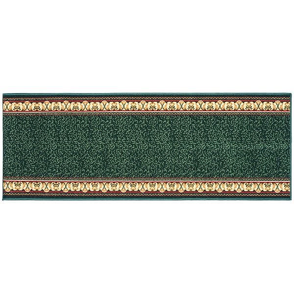 ヨーロピアン調 ラグマット/絨毯 67cm440cm グリーン 洗える 防滑 防キズ 防音 タフトプリント リビング ダイニング