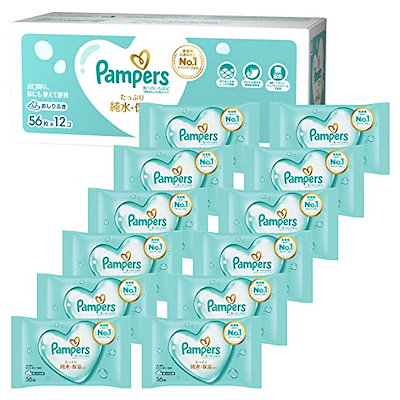 他サイト： パンパース おしりふき 肌へのいちばん 672枚(56枚ｘ12パック) [ケース品]の商品画像