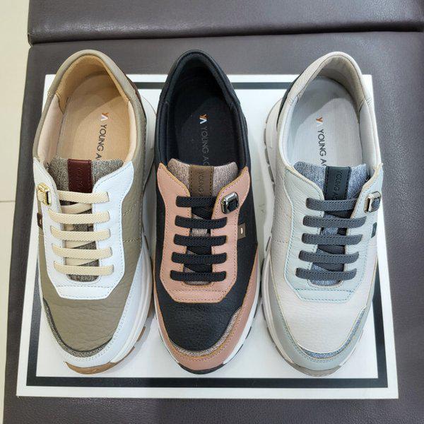 女性軽量で履きやすいクッション5cm背が高くなるバンディングスニーカー OYAEFHZ756 (幸福百貨店) ()