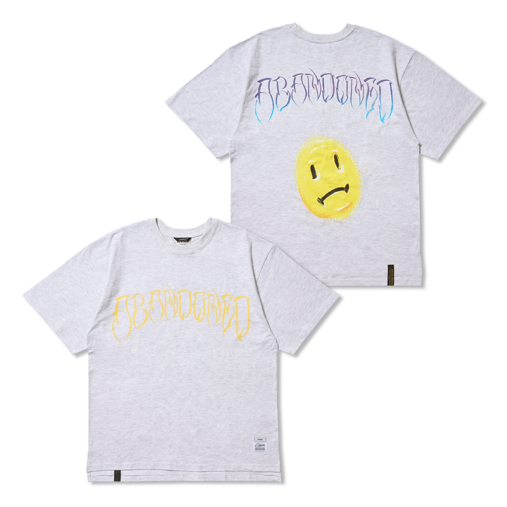 Abandoned Oversized Short Sleeves T-Shirts White Melange