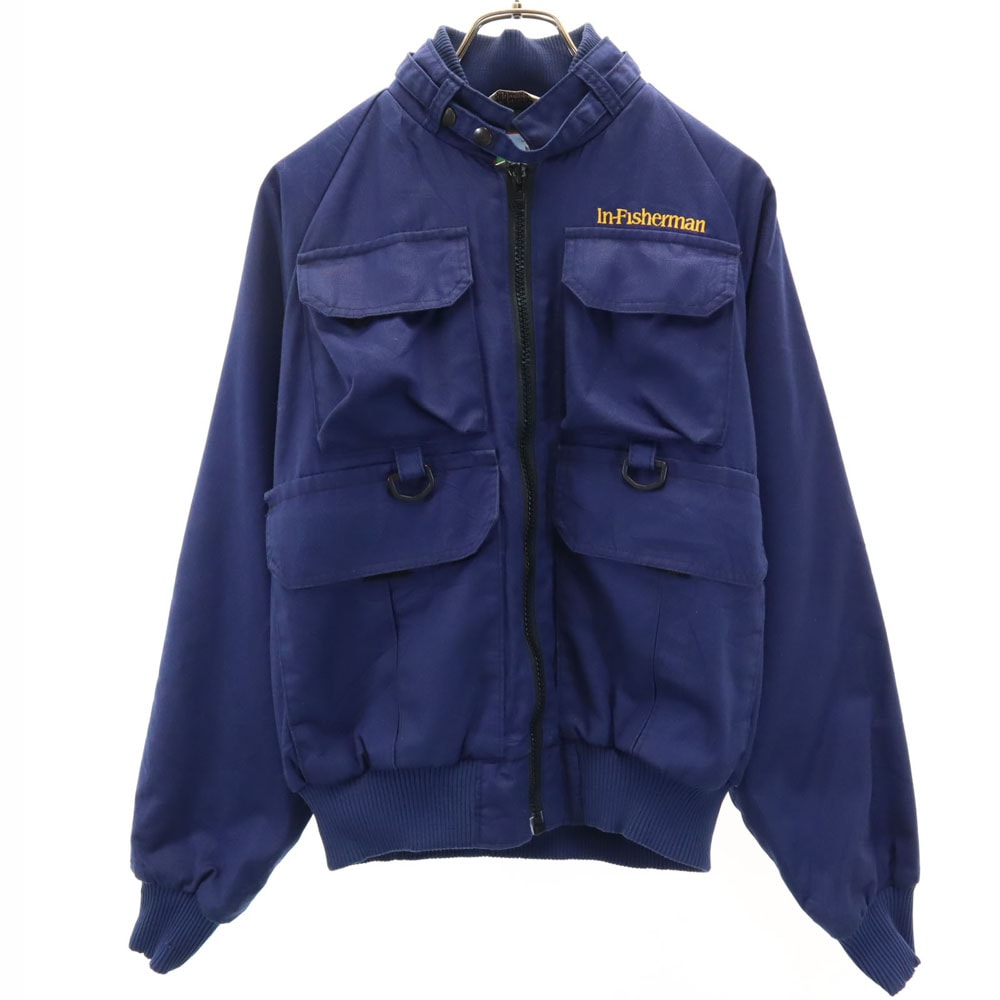 インフィッシャーマン 90s USA製 オールド 長袖 ジップジャケット S ネイビー系 In-Fisherman メンズ