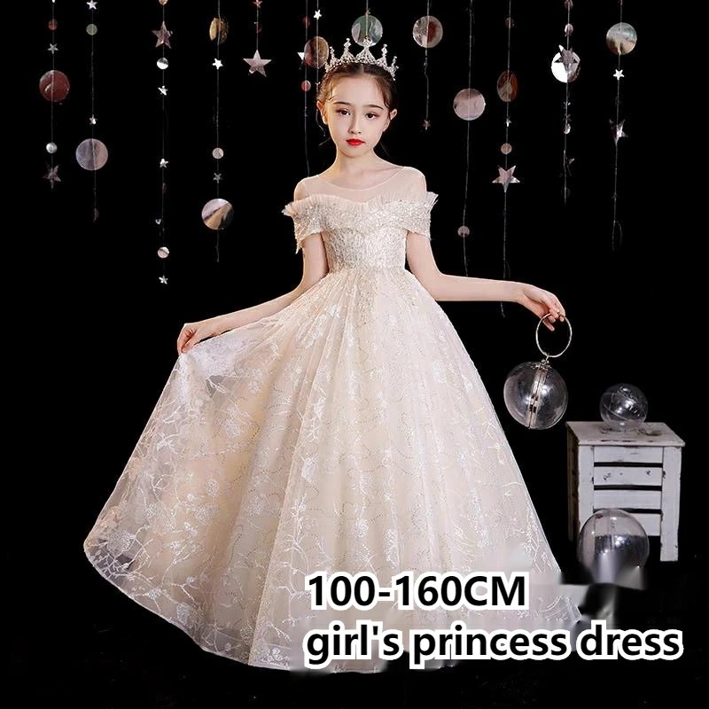 子供ドレス 女の子 ピアノ 発表会 プリンセスドレス 結婚式 ドレス フォーマル 子ども ロングドレス キッズ ワンピース お姫様 レースドレス ワンピース 子供 七五三 ジュニア c-lifu-64
