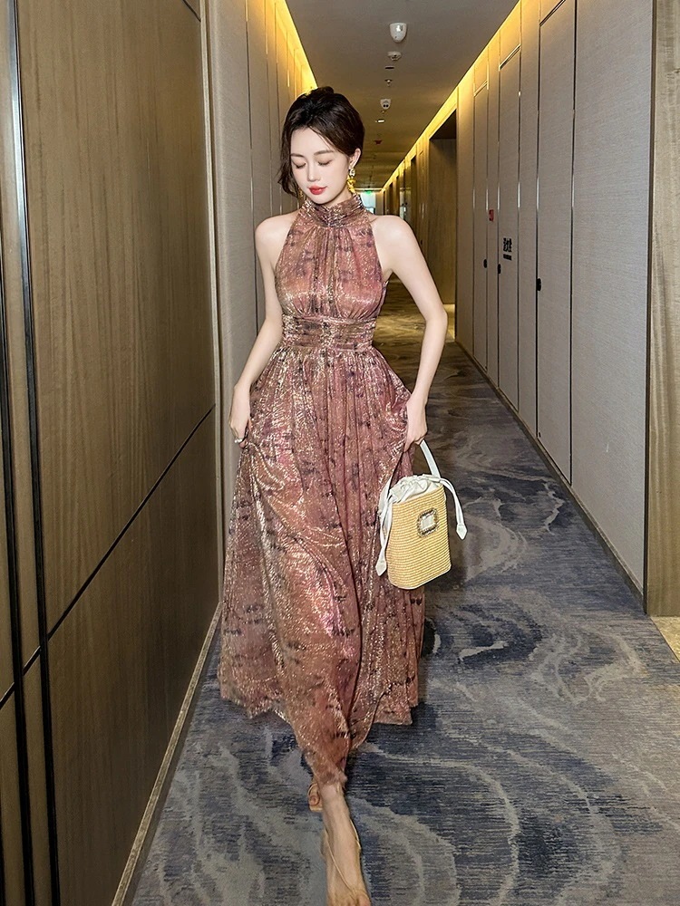 JY.上品 2024夏新品 ホルダーネック リゾート 旅行 ボヘミア ロング チュール パーティー キャバ 大人 同窓会 披露宴 卒業式 結婚式 演奏会 ウェディング 二次会 メガ割