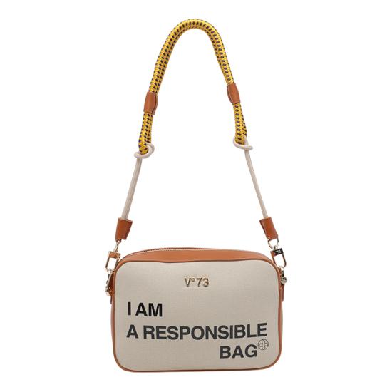 V73 Women Shoulder Bags 73BS9N006 OFF WHITE CUOIO White