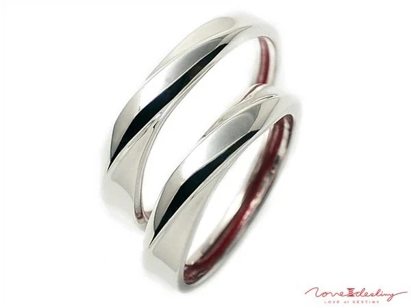 ラブオブディスティニー LOVE of DESTINY シルバー950 STREAM VOL.1 運命の愛の糸 赤い糸入り ペアリング 指輪 日本製 LODR-009PAIR 【ペアアクセサリー/プレ
