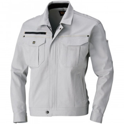 桑和 1663 長袖ブルゾン Lサイズ シルバーグレー(22) G.GROUND