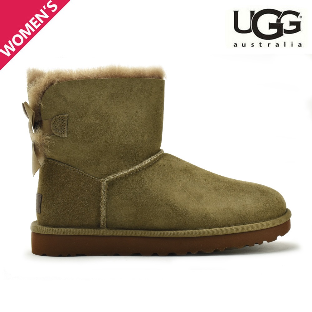アグ ミニ ベイリーボウ 2 ブーツ レディース ムートンブーツ シープスキン リボン ヒッコリー UGG MINI BAILEY BOW II【1016501-hck】
