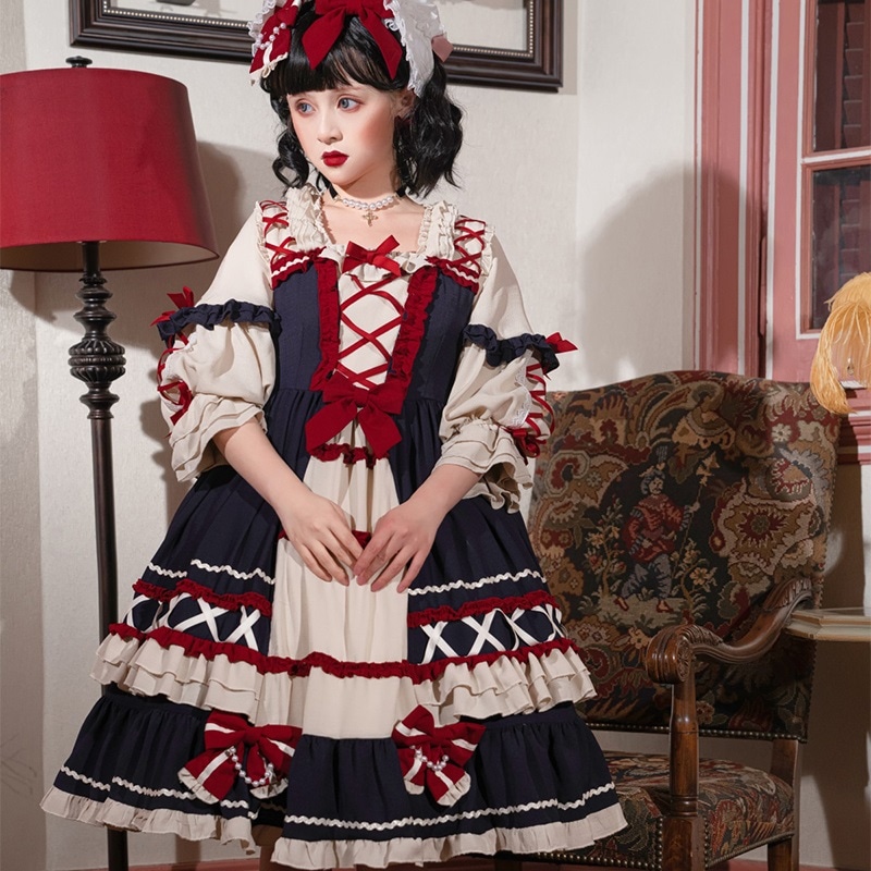 ロリータ キョンシー服 長袖 コスプレ ワンピース かわいい 仮装 ハロウィン 日常