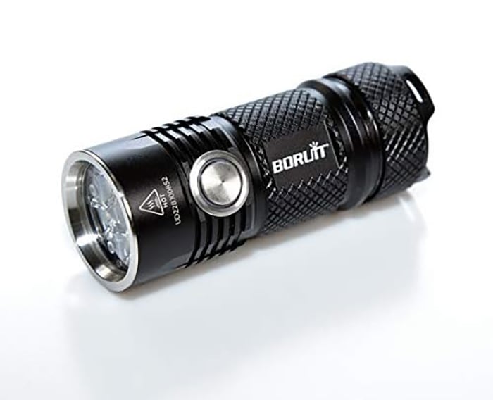 超小型 ボルイット ハイパワーフラッシュライト 3000ルーメン 8.5cm BC-15 ホルスター 防水 26350リチウムイオン電池 USBケーブル LEDライト タクティカル 懐中電灯 小型