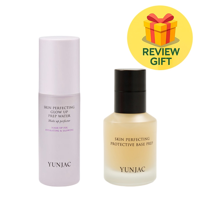 スキンパーフェクティング プロテクティブベースプレップ 40mL +グロウアッププレップウォーター 50mL ／ リキッド下地＆フィクサーミスト ／ピタッと密着ししっとりお肌にする水分下地,韓国コスメ
