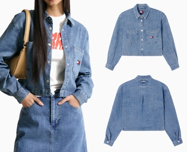 Crop Denim Shirket (T32F0WSH01TWL1)