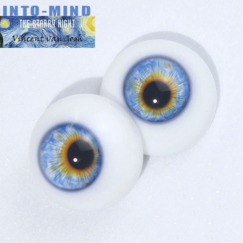 BJDドールアイ レジンアイ 星夜 人形用樹脂眼 真人風 普通/三白眼 12mm/14mm/16mm/18mmサイズ