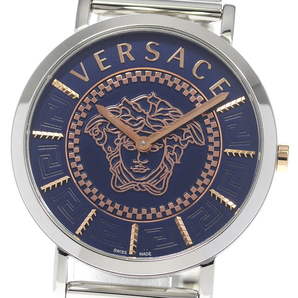 ヴェルサーチ VERSACE VEK400821 エッセンシャル クォーツ レディース 美品 箱付き_793377【中古】