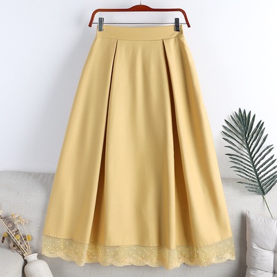 裾レースフレアスカート スカート ボトムス フレアスカート フレア レース ハイウエスト ウエストゴム かわいい 大人可愛い きれいめ シンプル カジュアル 大人 上品 おしゃれ お洒落 大人可愛い