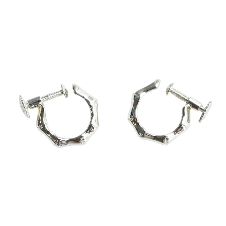 sowi (ソーイ) Bamboo フープ ピアス/イヤリング(ECモール限定/バンブーモチーフ) おしゃれ アクセサリー (シルバー925 ） ギフト プレゼント