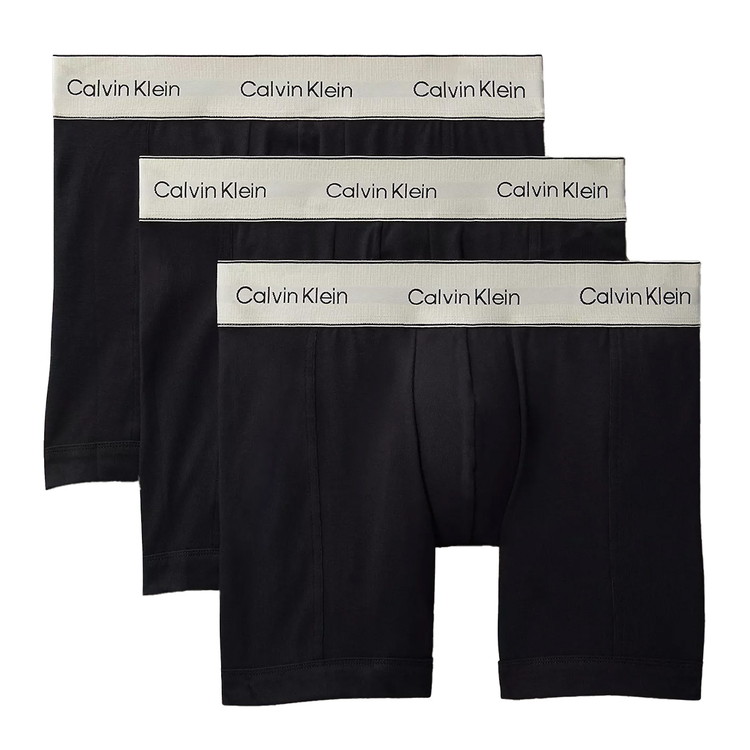 カルバンクライン：ICON SUPER COTTON ボクサーブリーフ 3PK (ブラック)【NB4447-001】