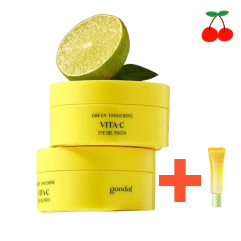 [1+1]青蜜柑 ビタC アイパッチ 60枚+60枚 + 贈呈品 しっとり 水分密着力 光彩 アイケア むくみ ダークサークル 弾力